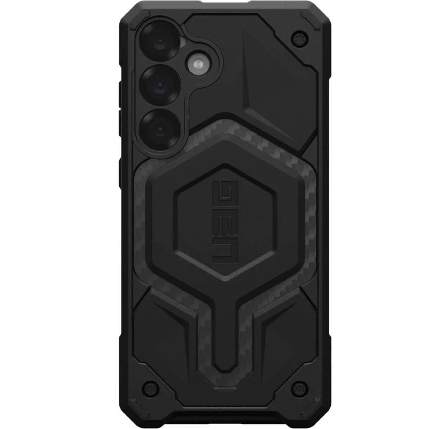 Чехол UAG MagSafe Monarch Pro для Samsung Galaxy S25 Plus Carbon Fiber фото 1