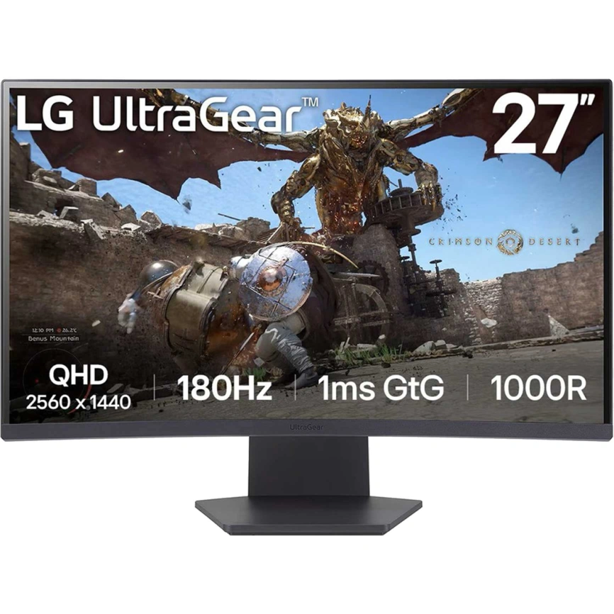 Монитор LG 27" UltraGear 27GS60QC-B VA Black (27GS60QC-B) фото 1