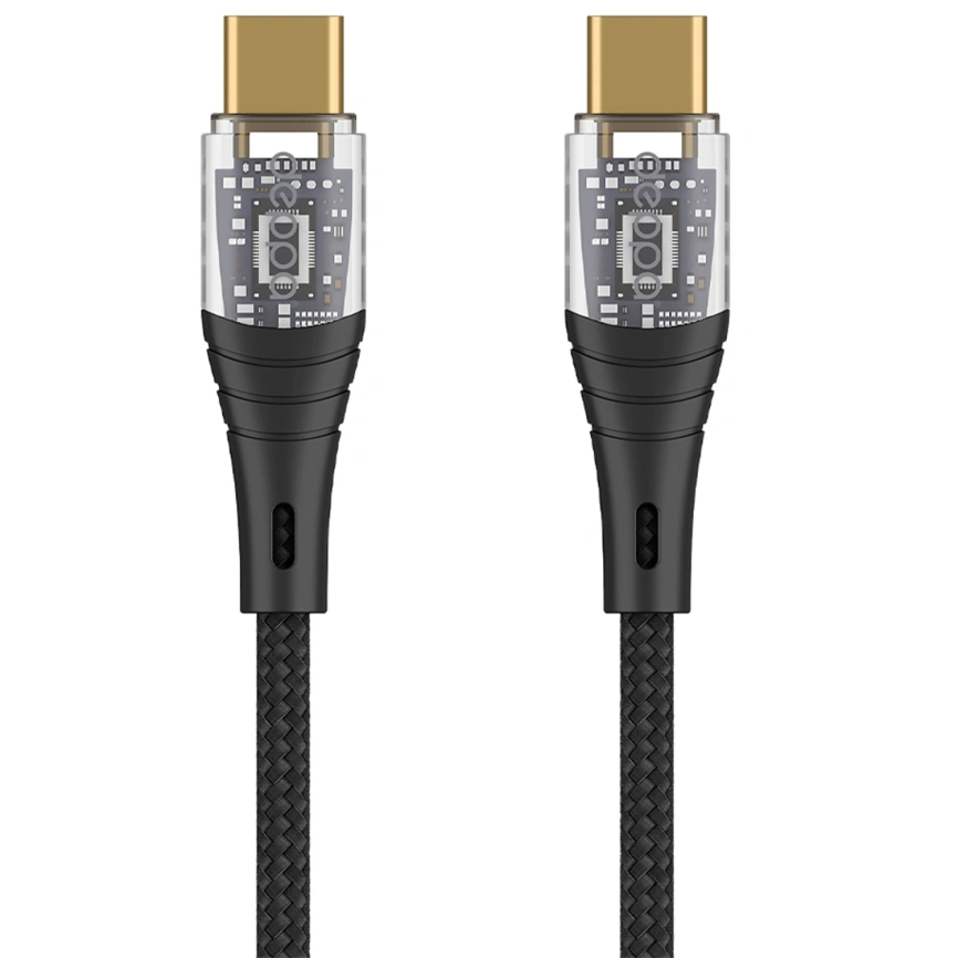 Кабель Deppa USB-C/USB-C 60W 1m 72502 Black фото 1