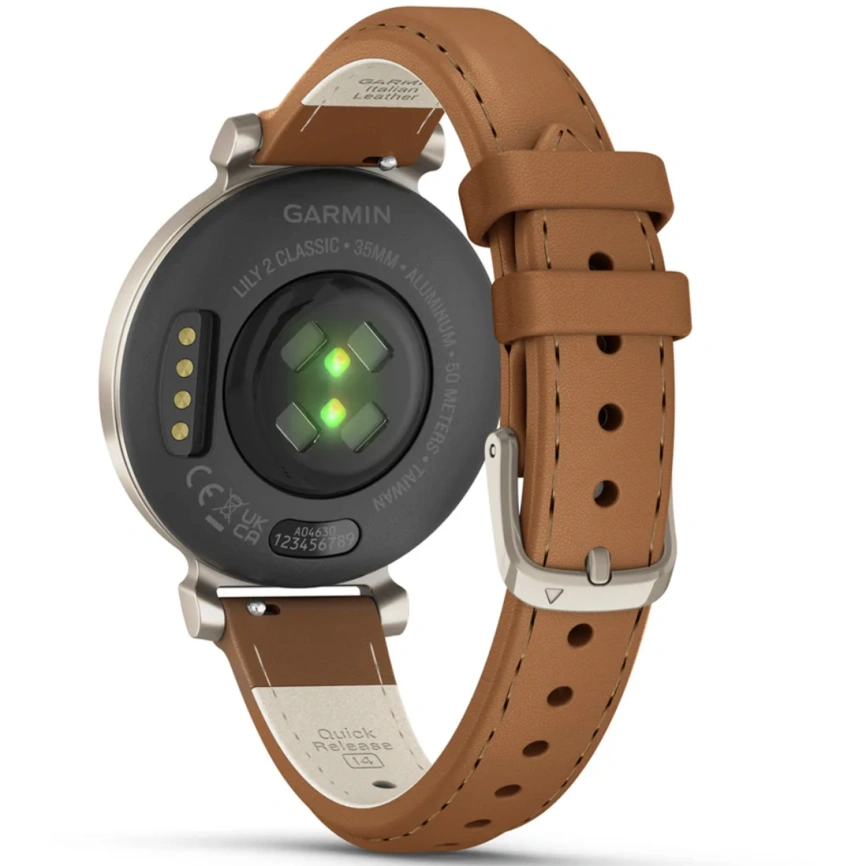 Смарт-часы Garmin Lily 2 Classic (010-02839-02) Cream Gold Tan Leather Band фото 2
