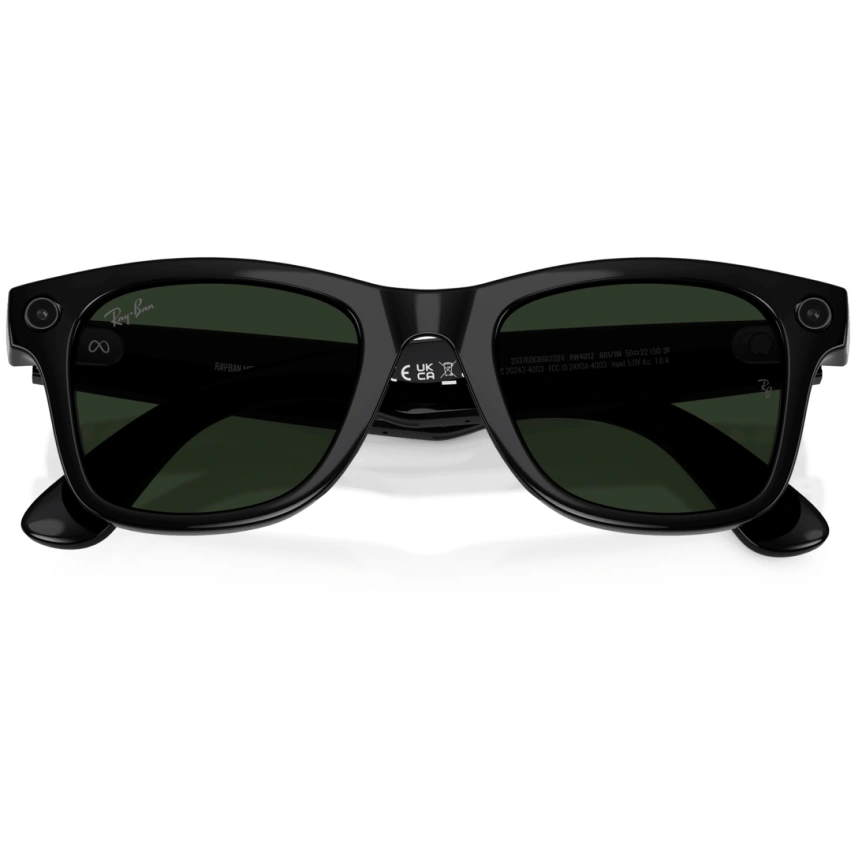 Умные очки Ray-Ban Wayfarer (Gen 2) Shiny Black/Transitions (RW4012) M Graphite Green фото 8