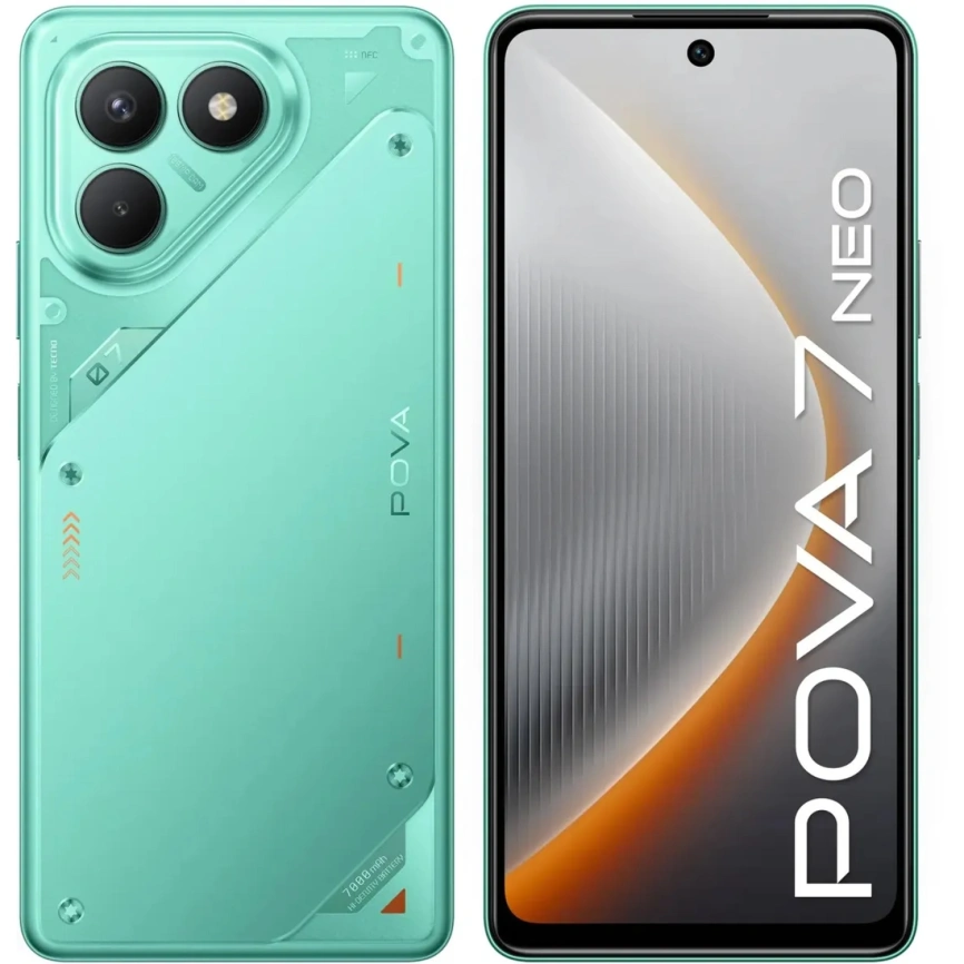 Смартфон Tecno Pova 7 Neo 8/128Gb Neon Cyan фото 5