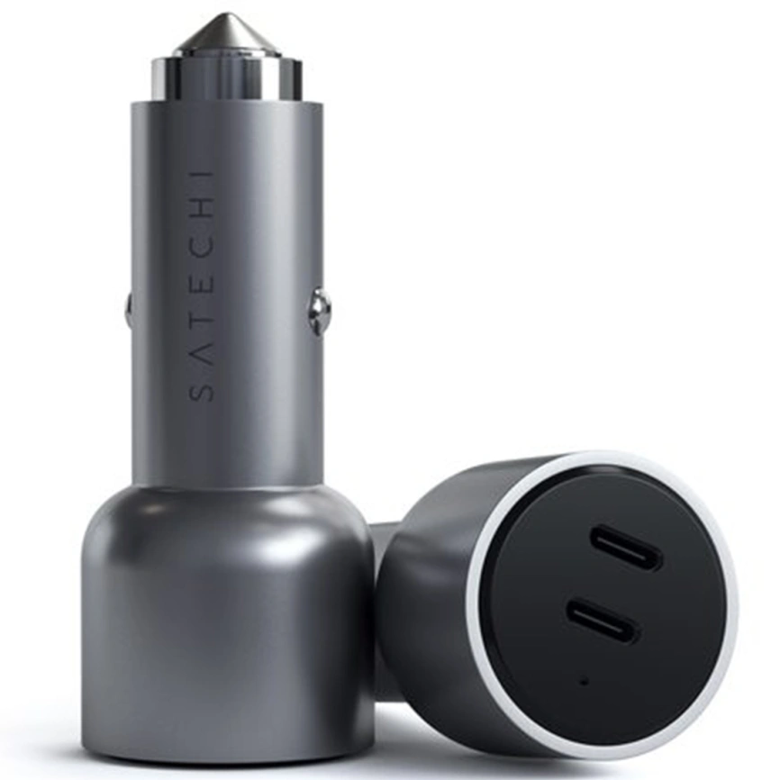Автомобильное зарядное устройство Satechi 40W Dual USB-C ST-U2C40CCM Space Gray фото 2