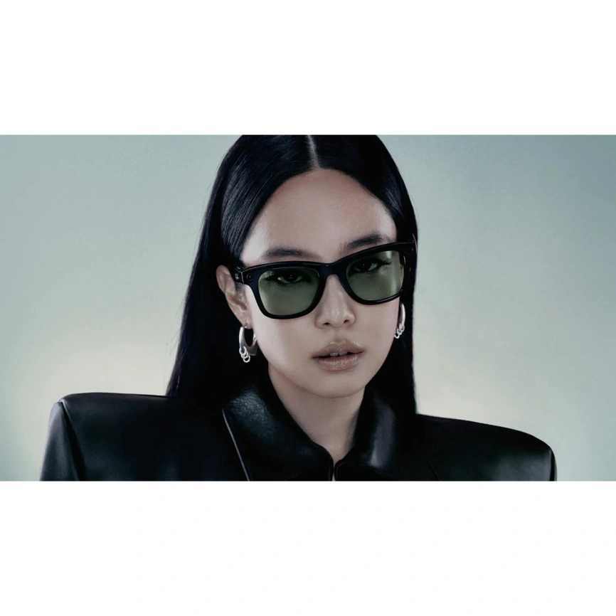 Умные очки Ray-Ban Wayfarer (Gen 2) Shiny Black M Clear to Graphite Green Transitions фото 8