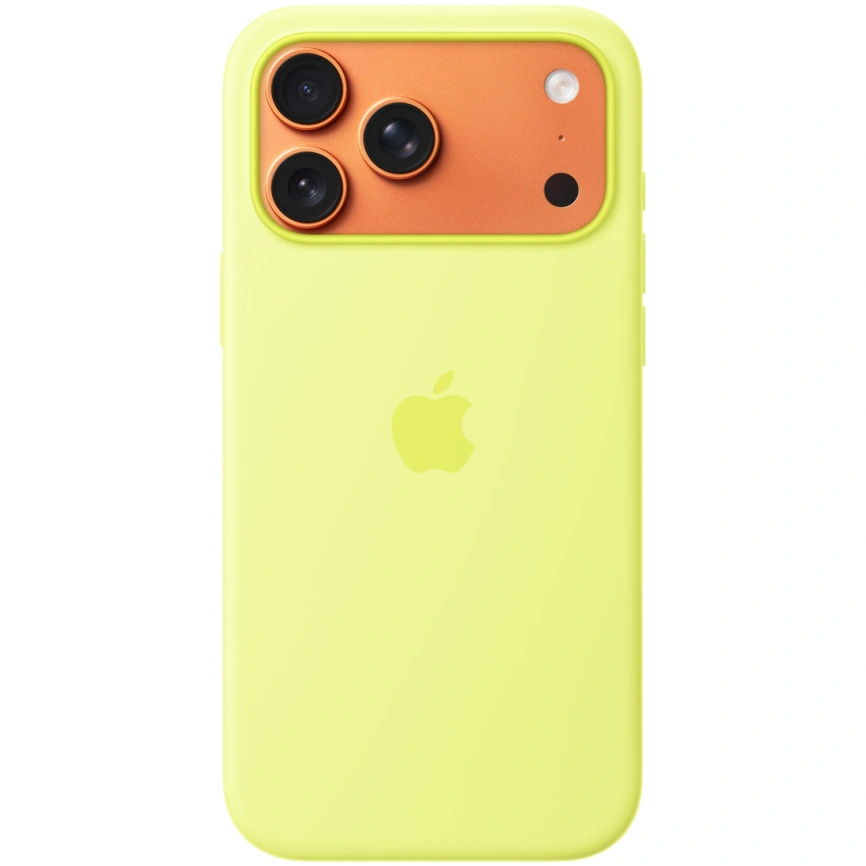 Чехол Apple Silicone Case with MagSafe для iPhone 17 Pro Neon Yellow фото 2