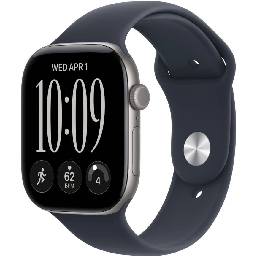 Смарт-часы Apple Watch Series 12 42mm Space Gray Aluminum Case with Navy Blue Sport Band M/L фото 1