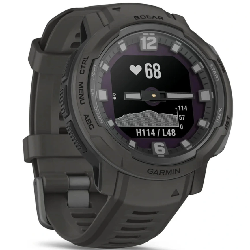 Смарт-часы Garmin Instinct Crossover Solar 45mm Black Band (010-02730-11) фото 3