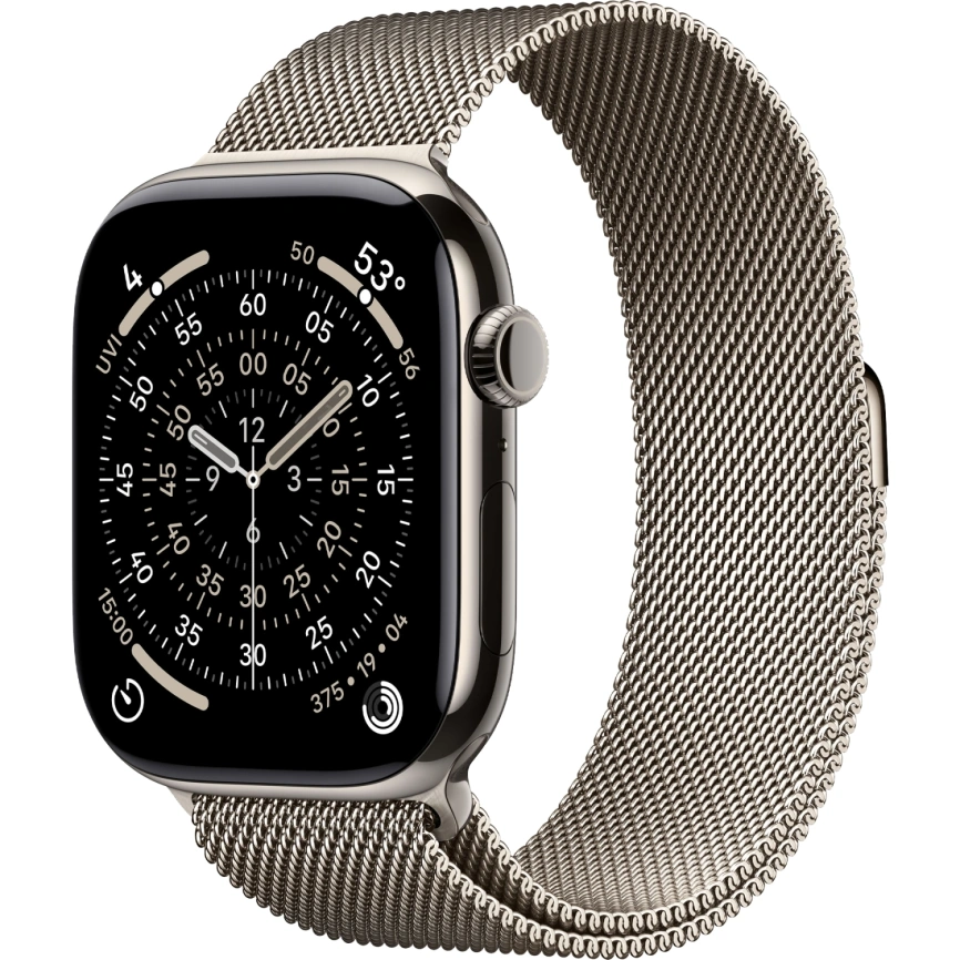 Смарт-часы Apple Watch Series 11 46mm Natural Titanium Case with Natural Milanese Loop S/M фото 1