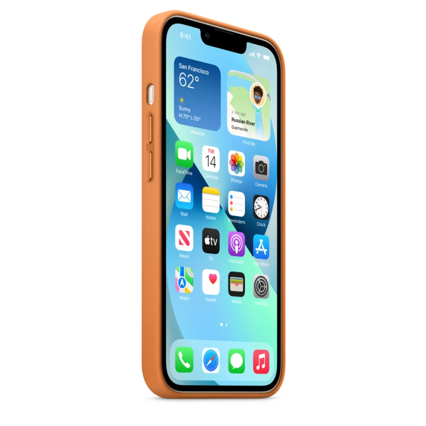 Кожаный чехол Apple MagSafe для iPhone 13 Golden Ocher фото 3