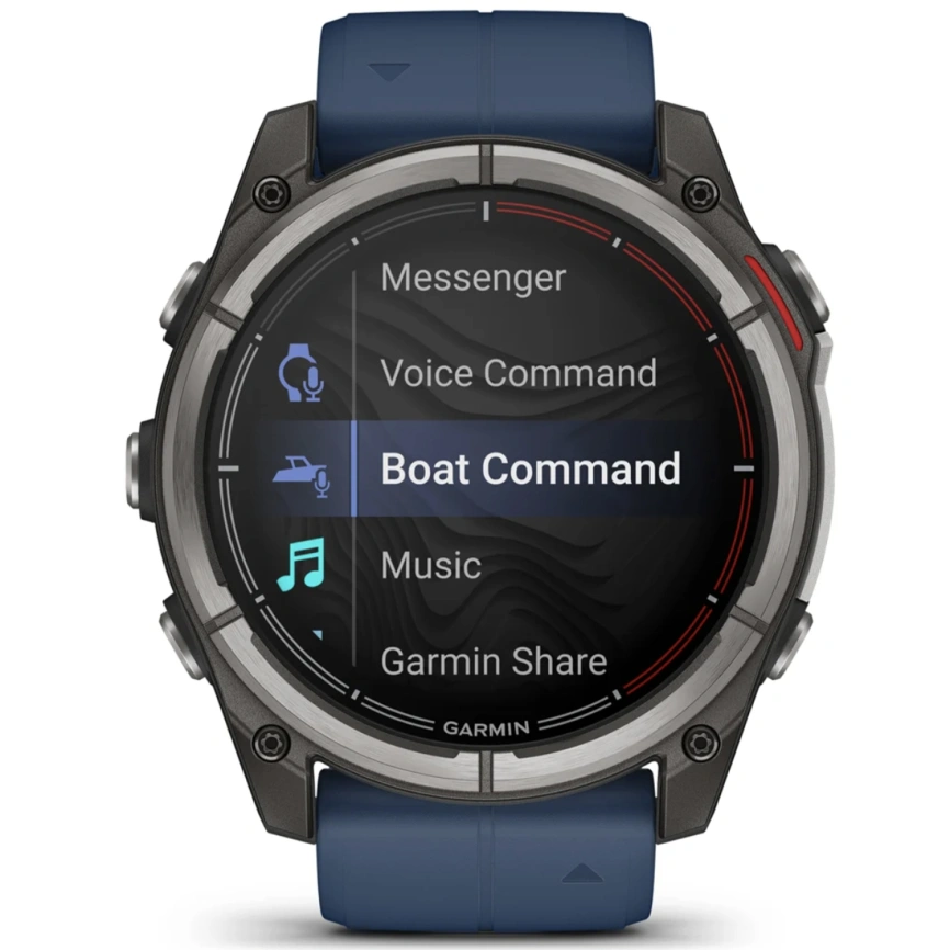 Спортивные часы Garmin Quatix 8 51mm (010-02905-91) Amoled Sapphire Titanium Grey with Blue Band фото 6