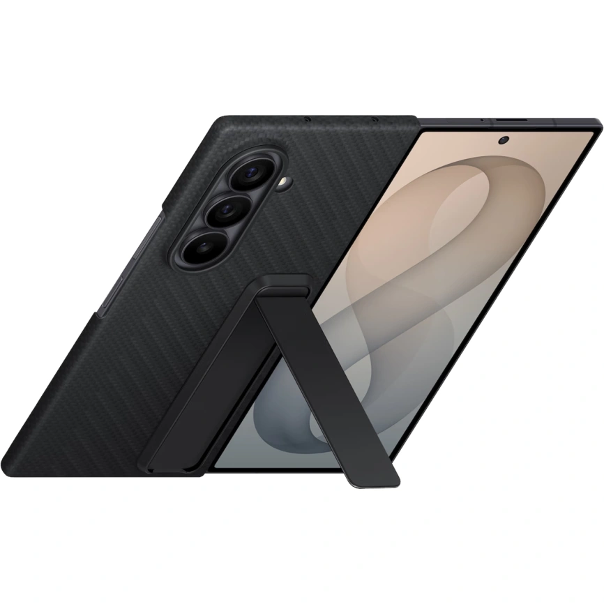 Чехол Samsung Carbon StanDing Case для Galaxy Z Fold8 Ultra Black фото 2