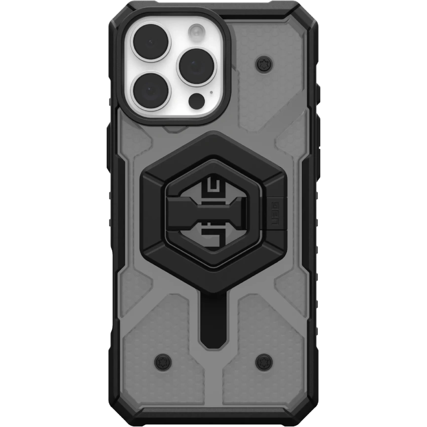 Чехол UAG MagSafe Pathfinder Clear для iPhone 16 Pro Max (с подставкой) Ash/Black Sand фото 5