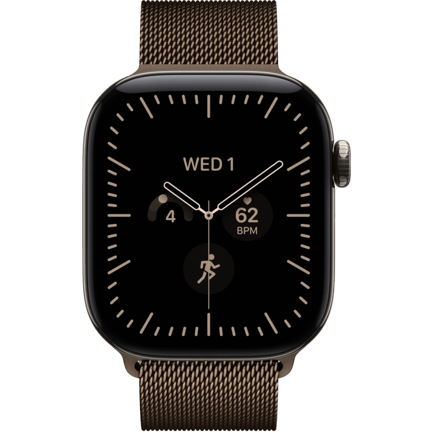 Смарт-часы Apple Watch Series 12 46mm Natural Titanium Case with Dark Bronze Milanese Loop M/L фото 3
