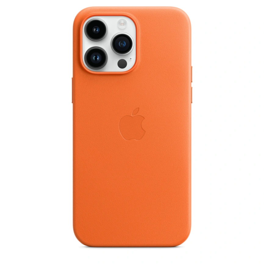 Кожаный чехол Apple MagSafe для iPhone 14 Pro Orange фото 2