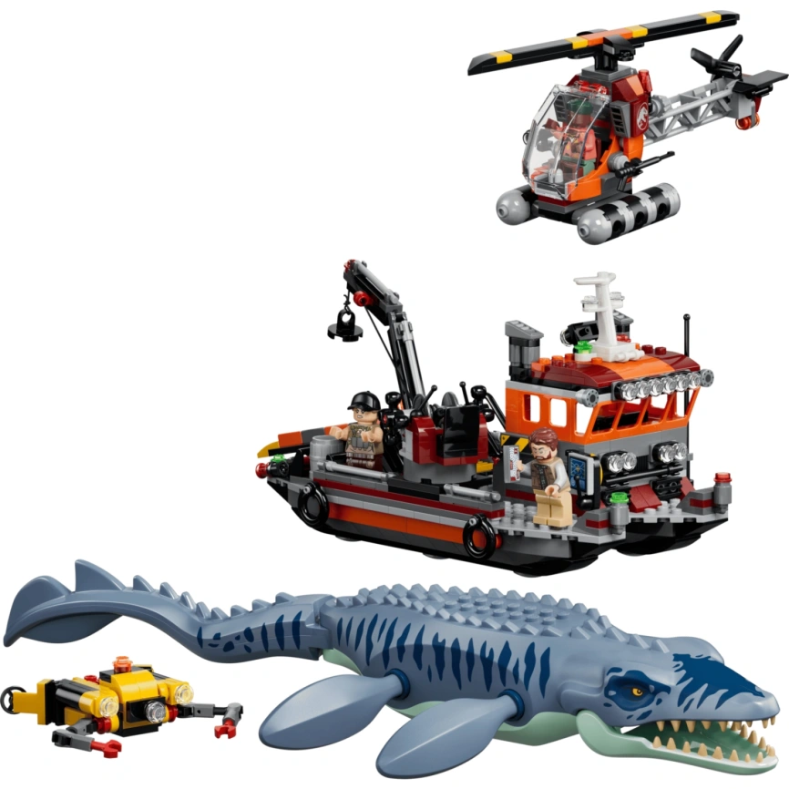 Конструктор LEGO Jurassic World Mosasaurus Dinosaur Boat Attack 77983 фото 3