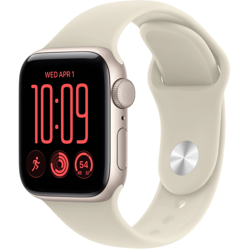 Смарт-часы Apple Watch SE (2026) 44mm Starlight Aluminum Sand Sport Band S/M фото 1
