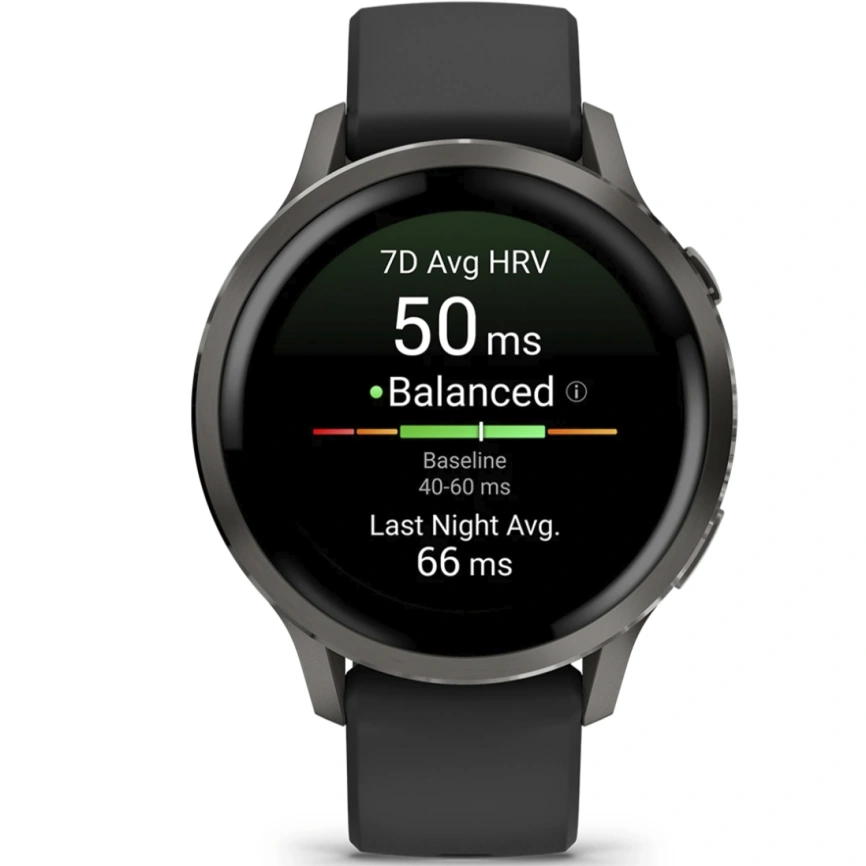 Смарт-часы Garmin Venu 4 41mm Slate Bezel With Black Silicone Band (010-03013-02) фото 8