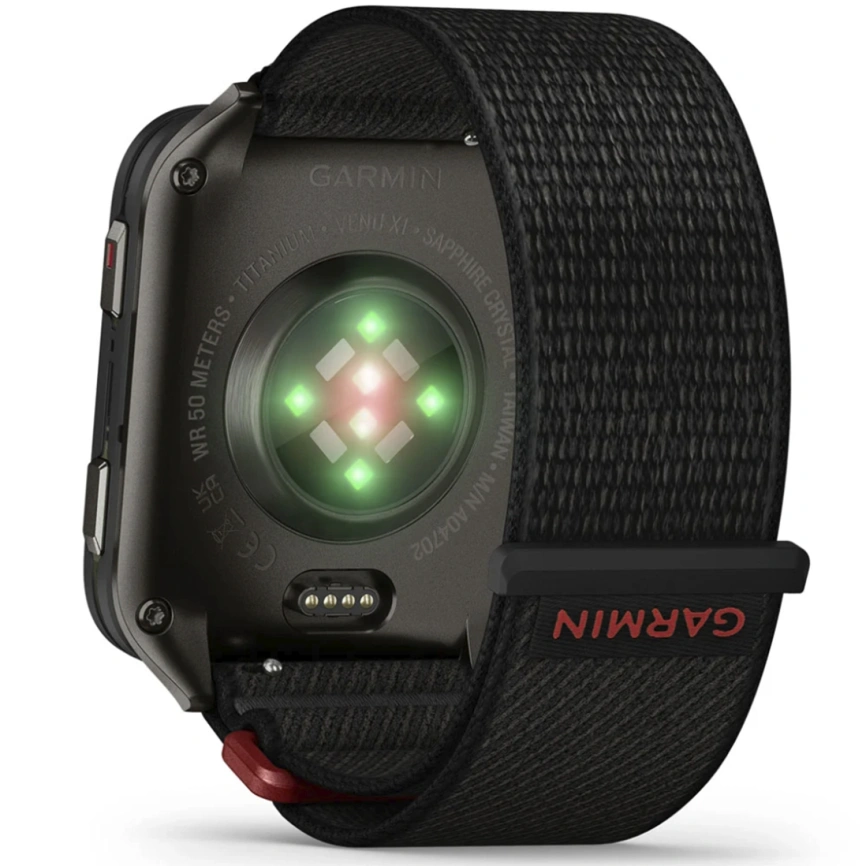 Смарт-часы Garmin Venu X1 Black with Slate Titanium Caseback and Black ComfortFit Nylon Band (010-02980-02) фото 5