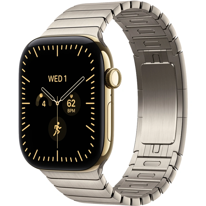 Смарт-часы Apple Watch Series 12 42mm Radiant Gold Titanium Case with Natural Link Bracelet фото 1